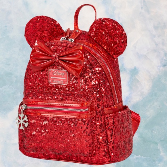 Loungefly Minnie Mouse Red Sequin Mini Backpack - Picture 4 of 4